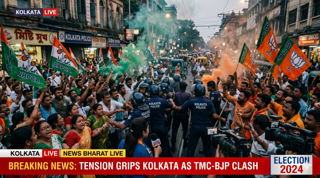 Bengal Election News: TMC-BJP टकराव से बंगाल में हंगामा, कई इलाकों में बढ़ी सुरक्षा
